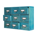 PACKGILO Apothecary Drawers Apothecary Cabinet with Drawers, Blue