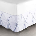 Nestl Ice Blue Bed Skirt Queen Size, Pinch Pleat Queen Bed Skirt, 14 ' Inch Drop Queen Bedskirt, Hotel Quality Ice Blue Bed Ski