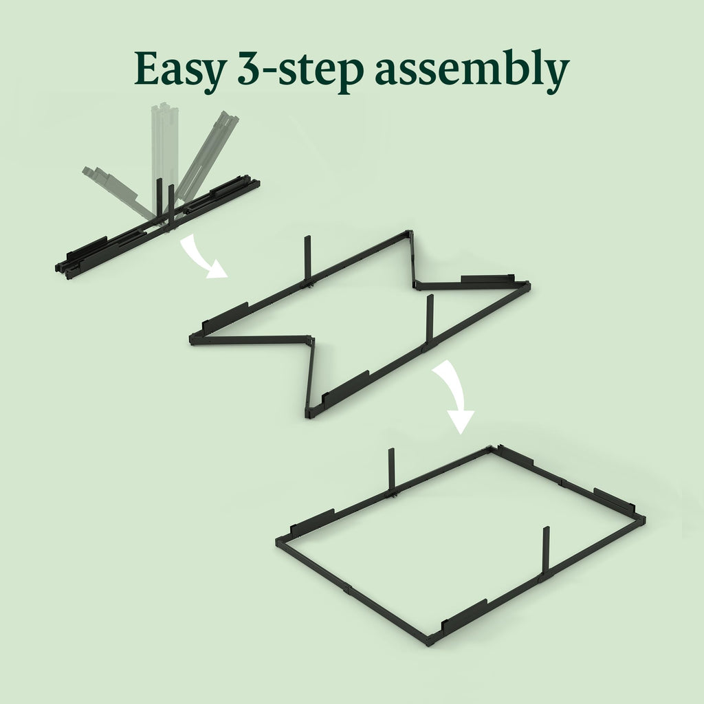 Zinus Caleb 14 Inch Metal Platform Bed Frame, Foldable Steel Frame, No Box Spring Needed, Easy Assembly, King