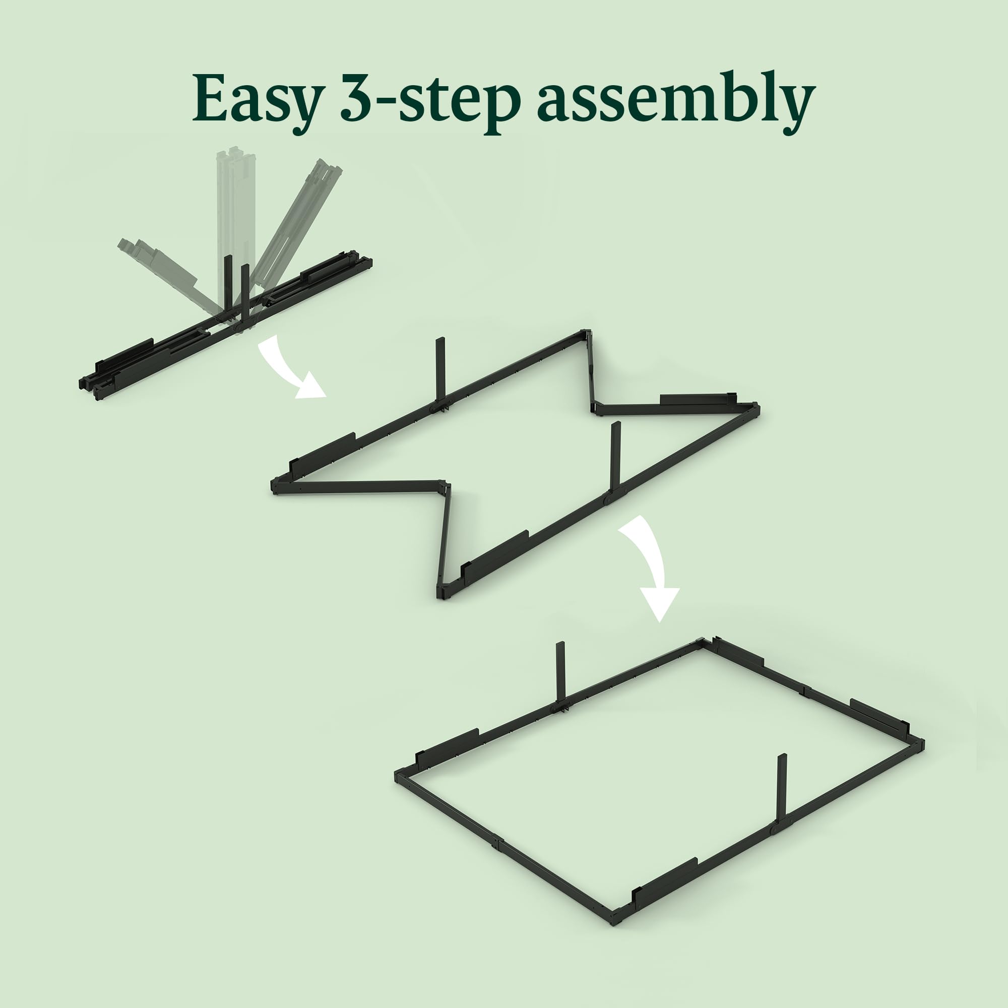 Zinus Caleb 14 Inch Metal Platform Bed Frame, Foldable Steel Frame, No Box Spring Needed, Easy Assembly, King