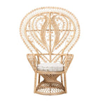 Baxton Studio Fedra Modern Bohemian Natural Brown Rattan Peacock Accent Chair