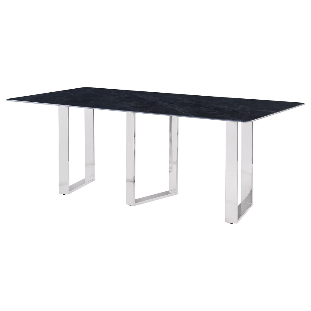 Coaster Home Furnishings Desden 79-Inch Rectangular Sintered Stone Dining Table Grey