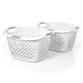 Home Logic 1.75 Bushel Plastic Laundry Basket with Hip Grip, Large Laundry Hamper with Handles, Ventilated Clothes Organizer for