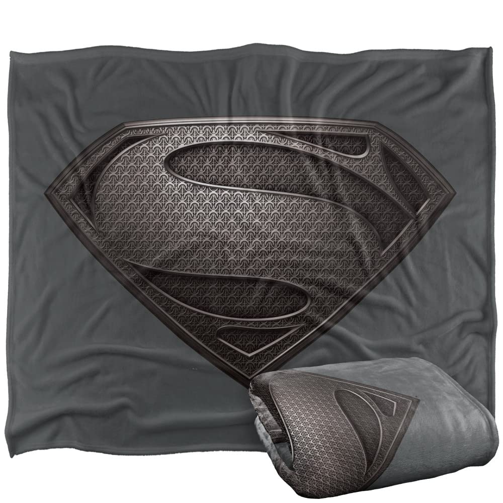 Superman Blanket, 60'X80' Man Of Steel Desaturated Silky Touch Super Soft Throw Blanket