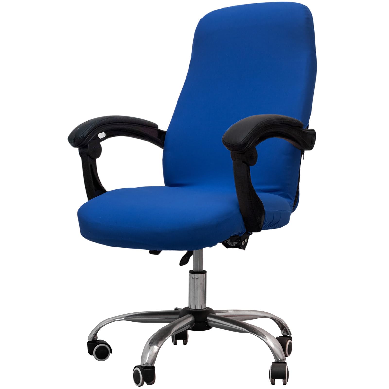 Melaluxe Office Chair Cover with Arm Covers - Universal Stretch Desk Chair Cover, Computer Chair Slipcovers (Size: L) - Royal
