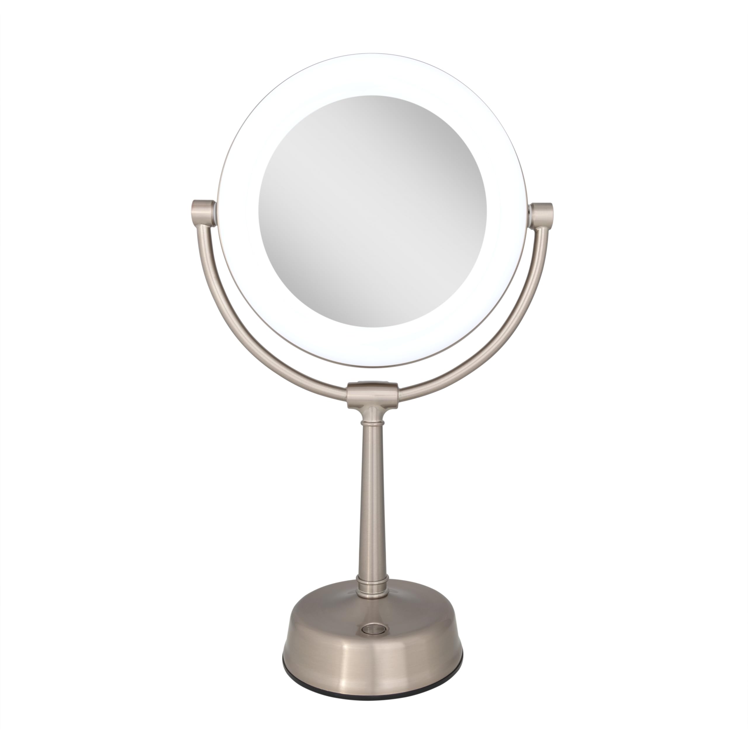 Zadro Lexington LED Lighted Makeup Mirror with Magnification Two-Sided Swivel Mirror with Lights for Makeup Desk Vanity (Rose Go