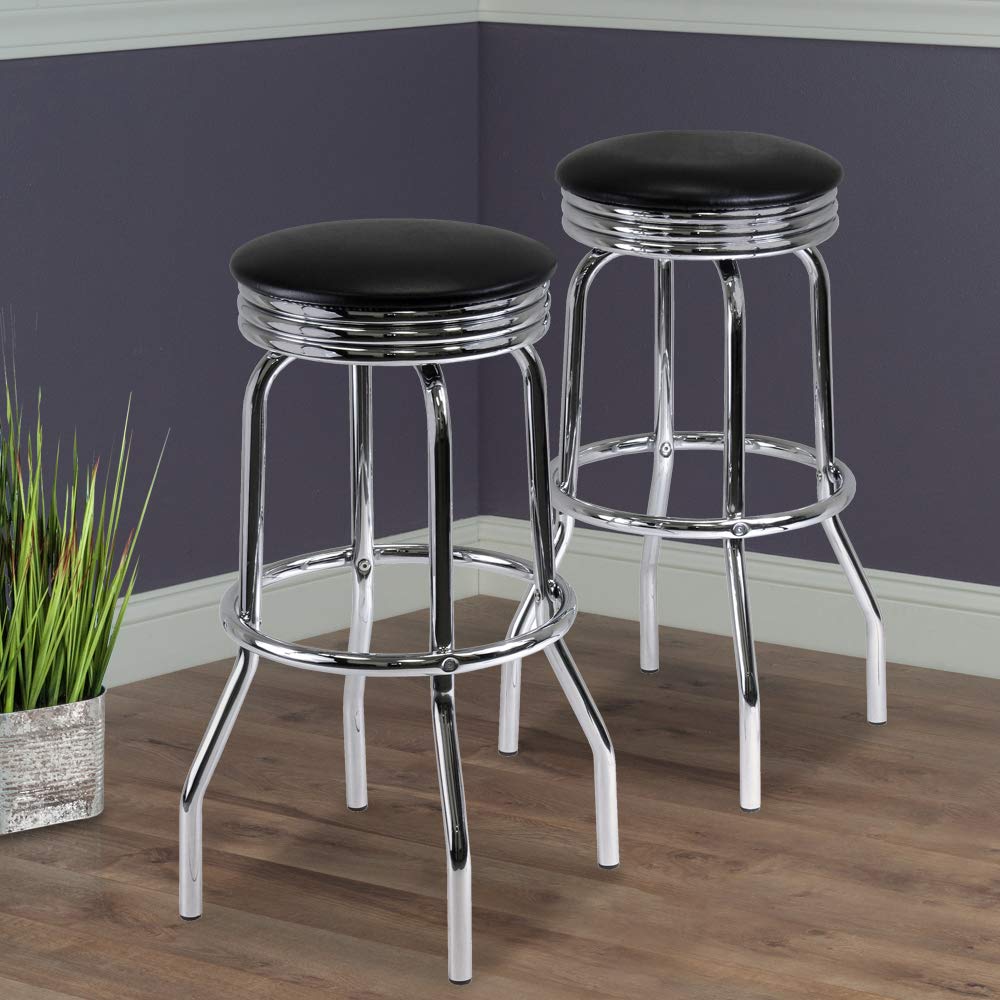 Winsome Wood Summit Stool, Black