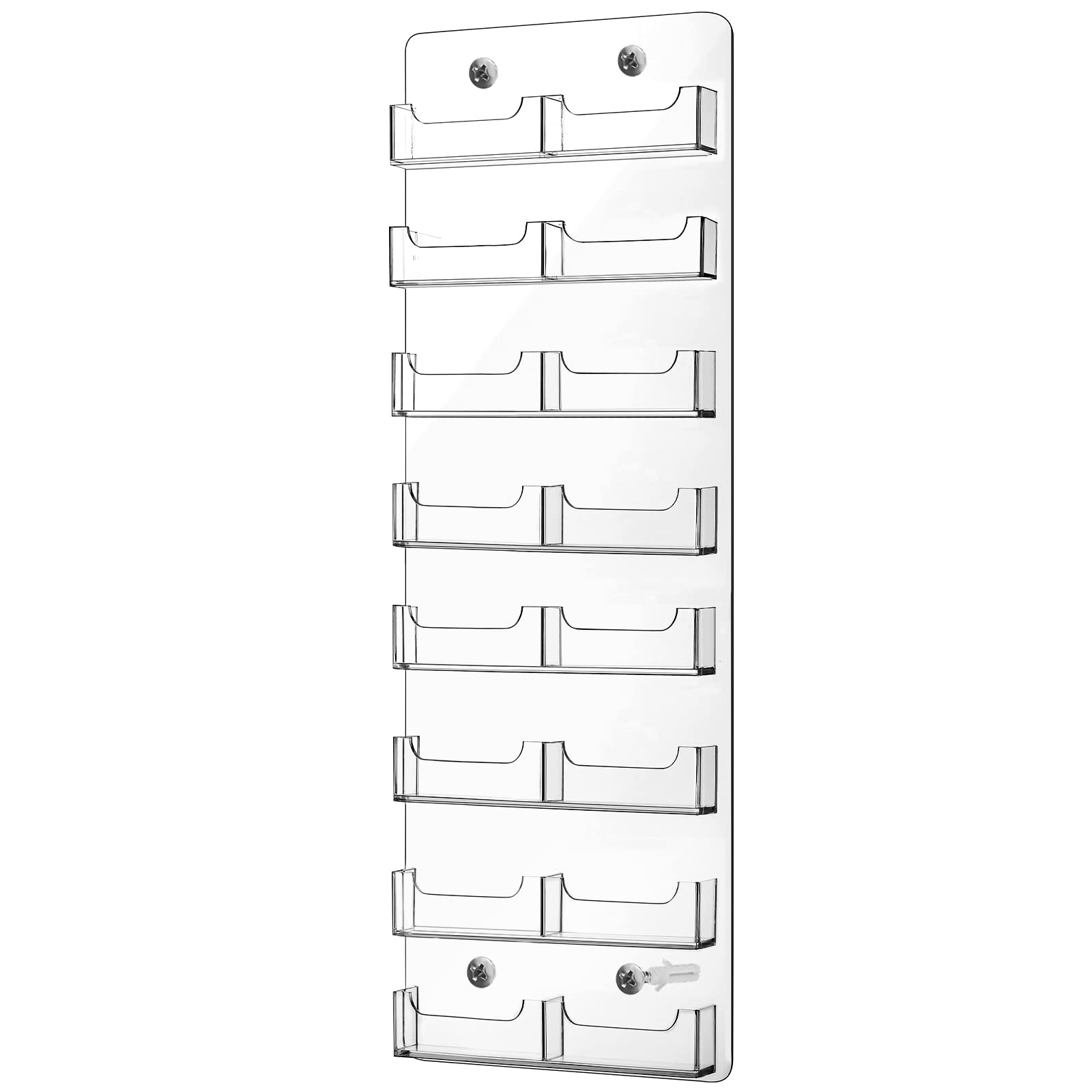 Lincia Acrylic Business Card Holder Wall Mount Clear Sticker Display Rack Multiple Clear Card Organizing Sticker Display Stand P