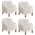 Tudomro 8 Pcs Outdoor Plastic Chair Cover Waterproof Armchair Cover Clear Dust Proof Plastic Couch Cover For Furniture Sofa Chai