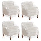 Tudomro 8 Pcs Outdoor Plastic Chair Cover Waterproof Armchair Cover Clear Dust Proof Plastic Couch Cover For Furniture Sofa Chai
