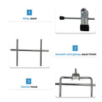 5 Tier Metal Hangers With Clips - Pack Of 2 Space-Saving Wire Hangers, Heavy Duty Stainless Steel Clothes Hangers For Pants, Ski