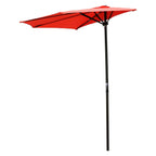 International Caravan Furniture Piece 9-Foot Half Round Wall Hugger Umbrella