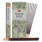 Trumiri Incense Stick Holder Bundle With Hem White Sage 20G Incense Sticks - Pack Of 6 (Approx 120 Sticks)