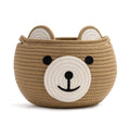 Cute Baby Bear Cotton Rope Basket, Woven Storage Basket, Baby Laundry Basket, Nursery Organizers and Storage, Baby Hamper, Kids