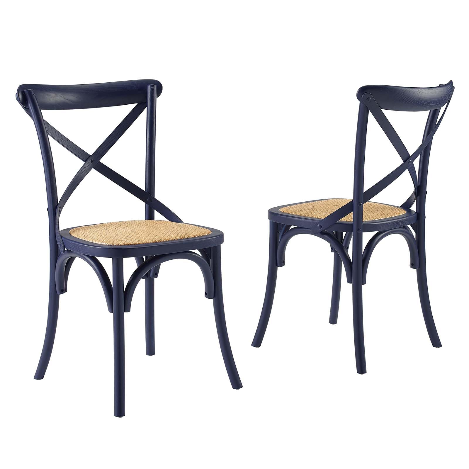 Modway Gear, Two Dining Side Chairs, Midnight Blue (Pack Of 2)