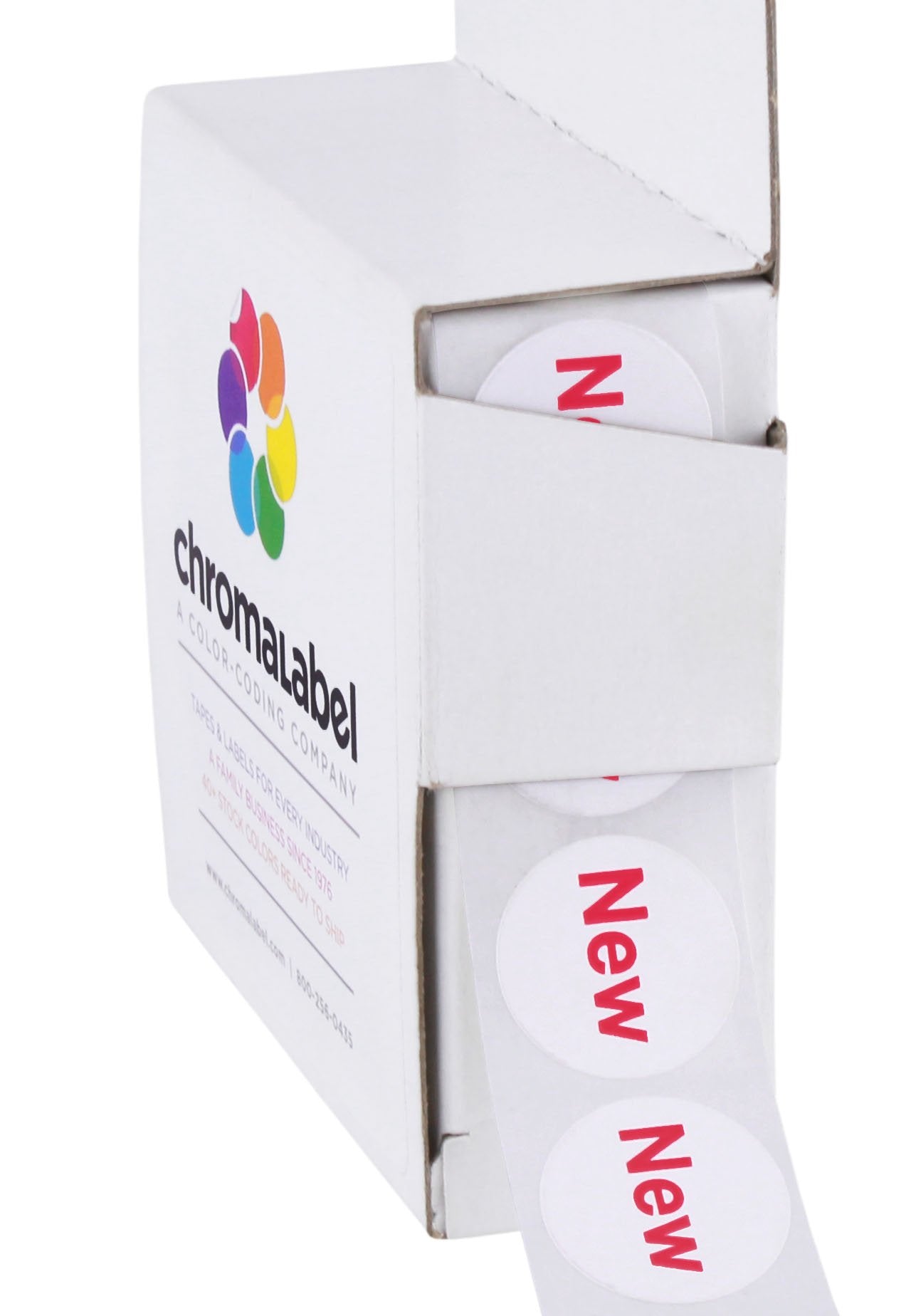 Chromalabel 3/4 Inch '50% Off' Stickers, High Visibility Yard Sale Tags, Imprinted Garage Sale Stickers - 1000 Small Round Lab