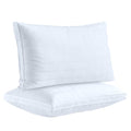 Down Alternative Pillows For Sleeping Plush (2 Pack Queen), 100% Cotton Cover Best Hotel Bed Pillows With 2' Gusset, Sleeping P