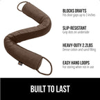 Gorilla Grip Heavy Duty Door Draft Stopper, Blocks Hot Cold Air Wind Noise For Gaps Up To 3?Under Doors, All Season Bottom Drafter Blocker, Easy Install Stoppers, Home Essentials, 34?Black Gray Paw