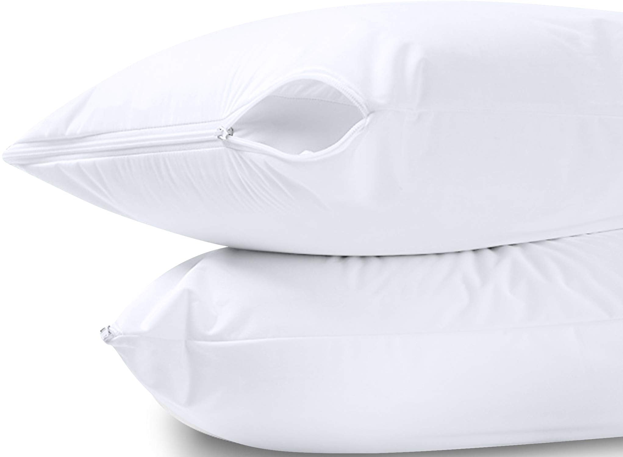 Utopia Bedding Waterproof Pillow Protector Zippered (2 Pack) Standard - Bed Bug Proof Pillow Encasement 20 X 26 Inches