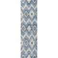 Rizzy Home Alora Decor Euphoria 2'6" X 10' Chevron Ikat Lt. Gray/Gray/Rust/Blue Hybrid Rug