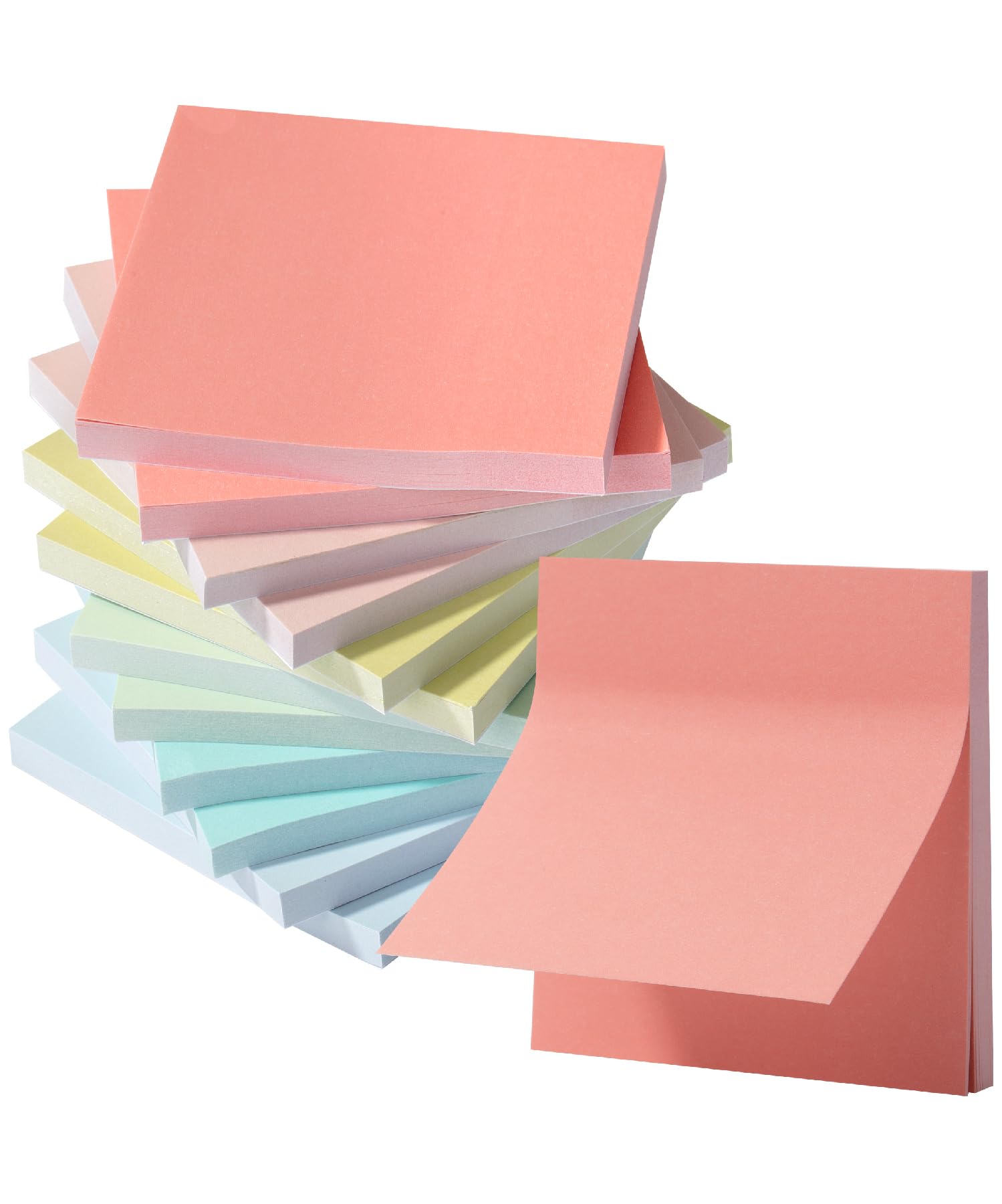 Mr. Pen- Sticky Notes, 3   X3   , 12 Pads, 600 Sheets, Macaroon Colors Sticky Notes, Sticky Note, Self-Stick Note Pads, Sticky P