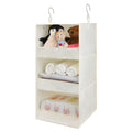 GRANNY SAYS 3-Shelf Hanging Organizer, Foldable Hanging Closet Storage, Hanging Shelves for Wardrobes & RV Closet, Beige, 29  H 