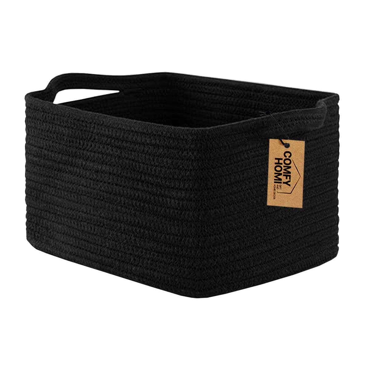 COMFY HOMI Storage Basket for Shelves, Woven Baskets for Storage, Cotton Rope Basket,Toy Storage Organizer, Storage Cube Bin, Or