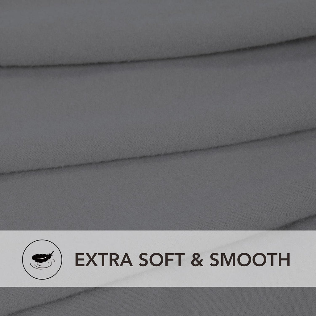 Purefit Super Stretch Sectional Couch Covers - 2 Pcs Spandex Non Slip Sofa Covers With Elastic Bottom For L Shape Sectional Sofa Couch, Great For Kids & Pets (3 Seat Sofa + 2 Seat Chaise, Gray)