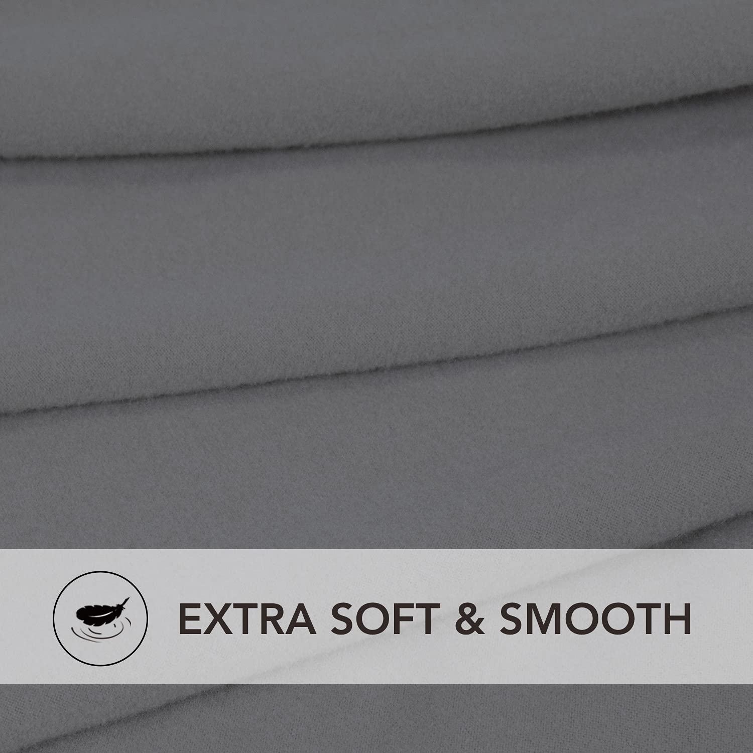 Purefit Super Stretch Sectional Couch Covers - 2 Pcs Spandex Non Slip Sofa Covers With Elastic Bottom For L Shape Sectional Sofa Couch, Great For Kids & Pets (3 Seat Sofa + 2 Seat Chaise, Gray)