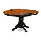 East West Furniture Avon 5 Piece Set Includes an Oval Dining Room Table with Butterfly Leaf and 4 Kitchen Chairs, 42x60 Inch, Black & Cherry