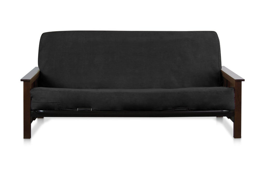 OctoRose Full Size 54x75x8inch 3 Side Zipper Classic Soft Micro Suede Futon Cover Slipcover Sofa Day Bed Mattress Cover Couch Pr