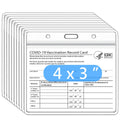 10 Pack Cdc Vaccination Card Holder Immunization Record Vaccine Card Protector 3X4 Sleeve Covid Shot Card Protector Cover Clear