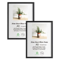 LYYYXGYP 6x8 Black Wood Picture Frame 2 Pack 15.2x20.3cm Solid Wooden Photo Frame with Plexiglass for Wall Hanging or Tabletop D