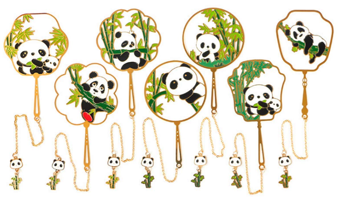 Unique Designed Panda Metal Bookmarks Specially Good For Gifts (Set Of 7)