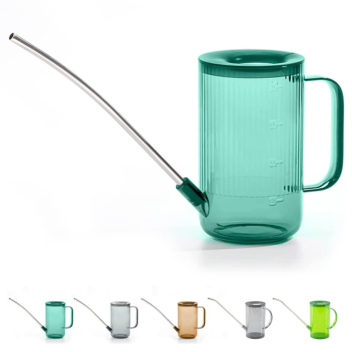 Small Watering Can For Indoor Plants With Long Spout For Flowers, Succulents 34Oz(Green)
