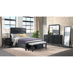 Intercon Laguna Bedroom 52" Wide Bench with Drawer, Weathered Steel