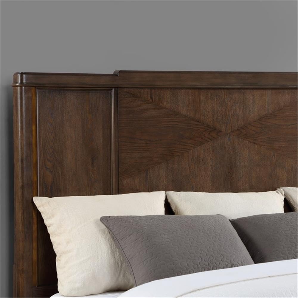 Steve Silver Milan Walnut Brown Wood King Bed