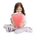 Cute Fruit Kids Pillow Stuffed Strawberry Plush Pillows Super Soft Girls Pillows Cushion Seat for Kids Toys (Pink,19.6'/50cm)1 