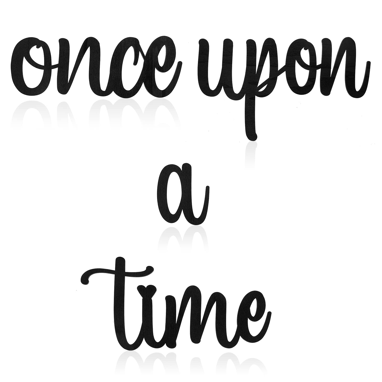 Queekay Once Upon a Time Sign Once Upon a Time Wood Read Sign Wooden Reading Nook Decor Nursery Wall Decor for Room Living Room 