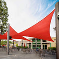 Royal Shade 20' X 20' X 20' Red Triangle Sun Shade Sail Canopy Outdoor Patio Fabric Screen Rstaprt10 - Upf50+ 95% Uv Blockage, H
