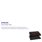 Flash Furniture Glenbrook 24'' x 42'' Rectangular Table Top with Black or Mahogany Reversible Laminate Top