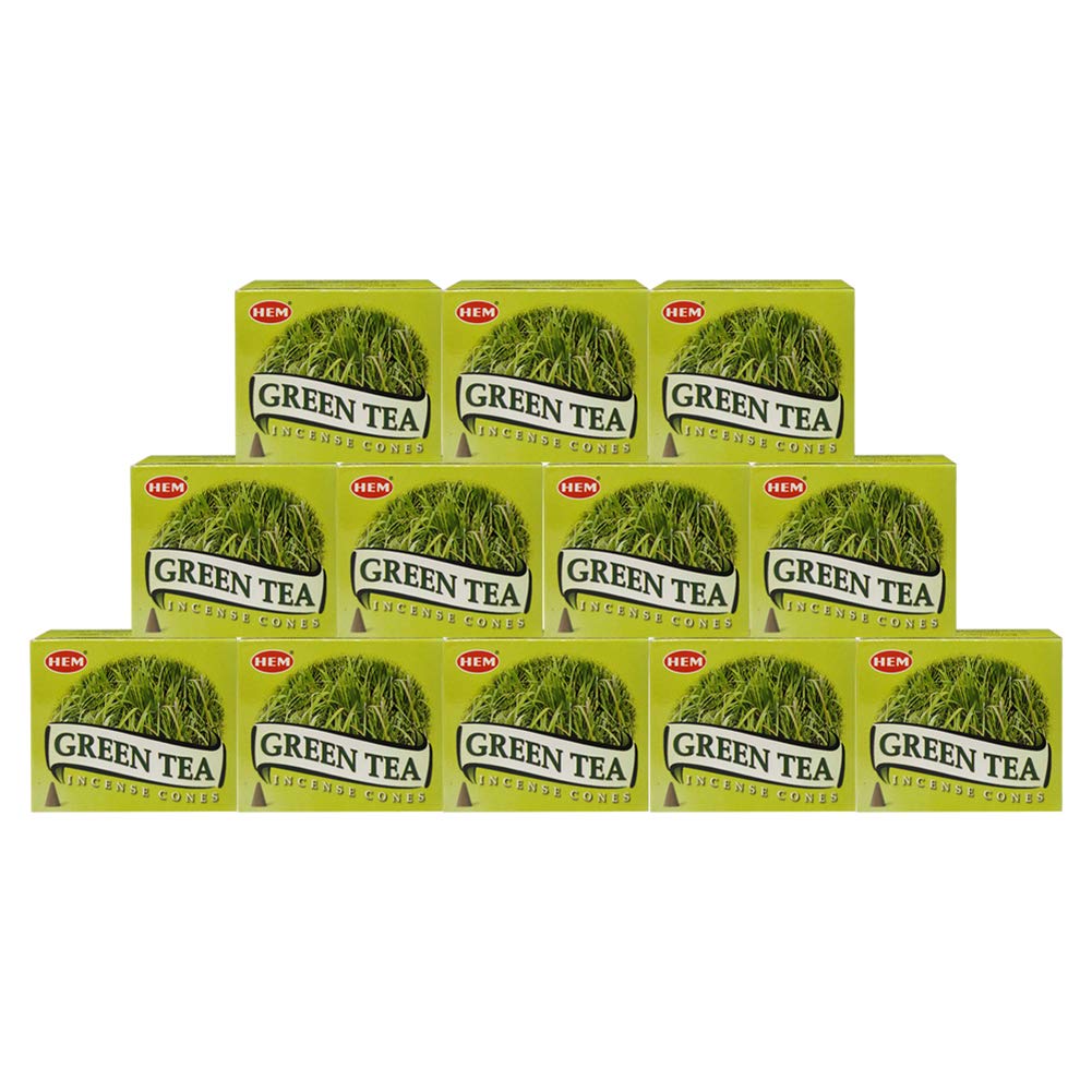 Green Tea Incense Cones And Cone Incense Burner Bundle Insence Insense Hem Incense