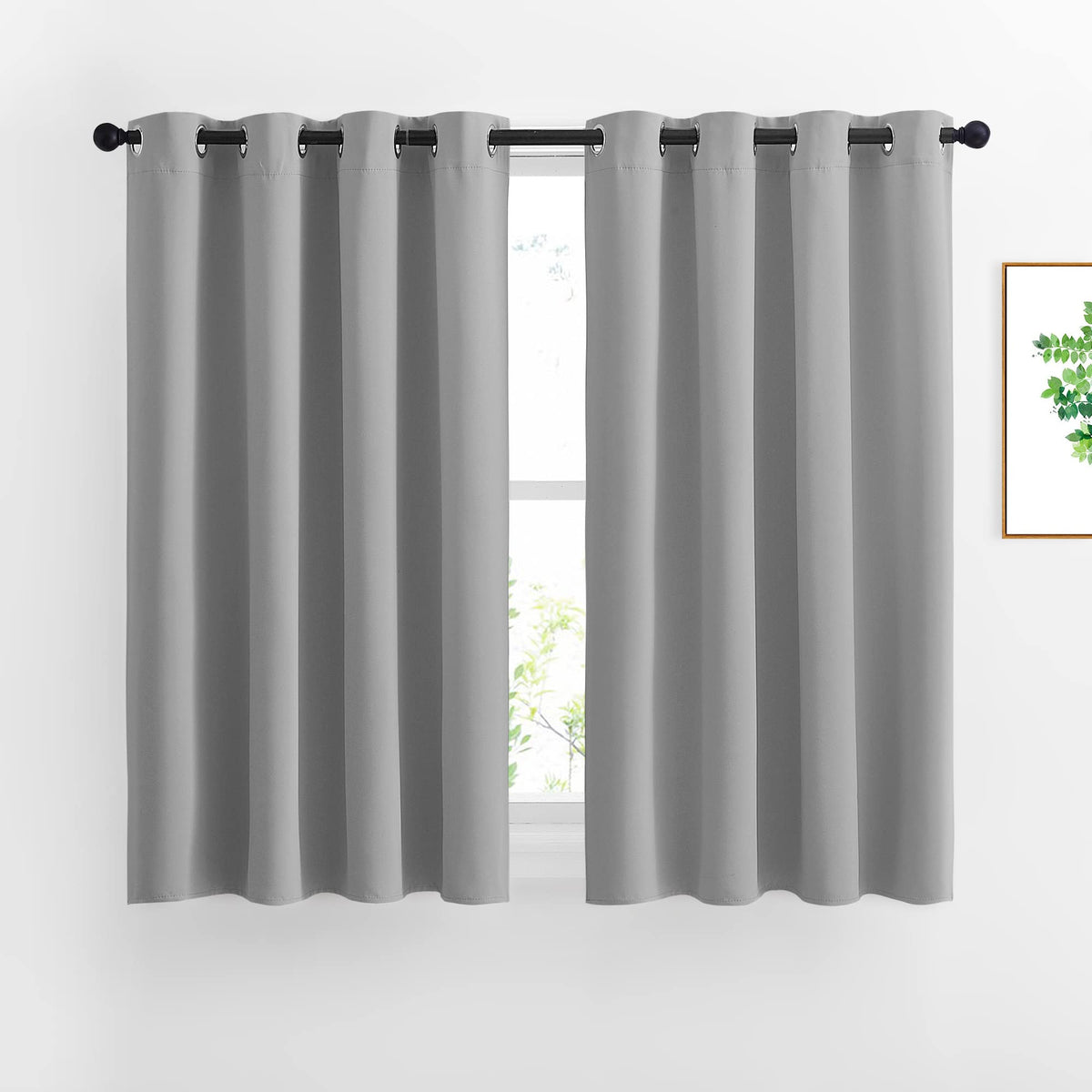 Nicetown Blackout Curtains Panels For Bedroom - Window Treatment Thermal Insulated Blinds Solid Grommet Vertical Drapes For Kitc