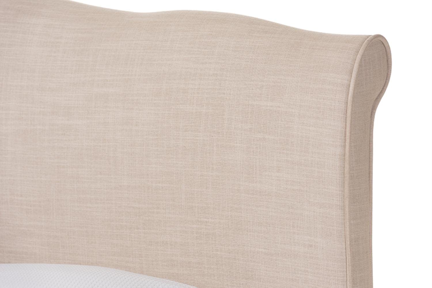 Baxton Studio Fannie French Classic Modern Style Platform Bed Beige/Full