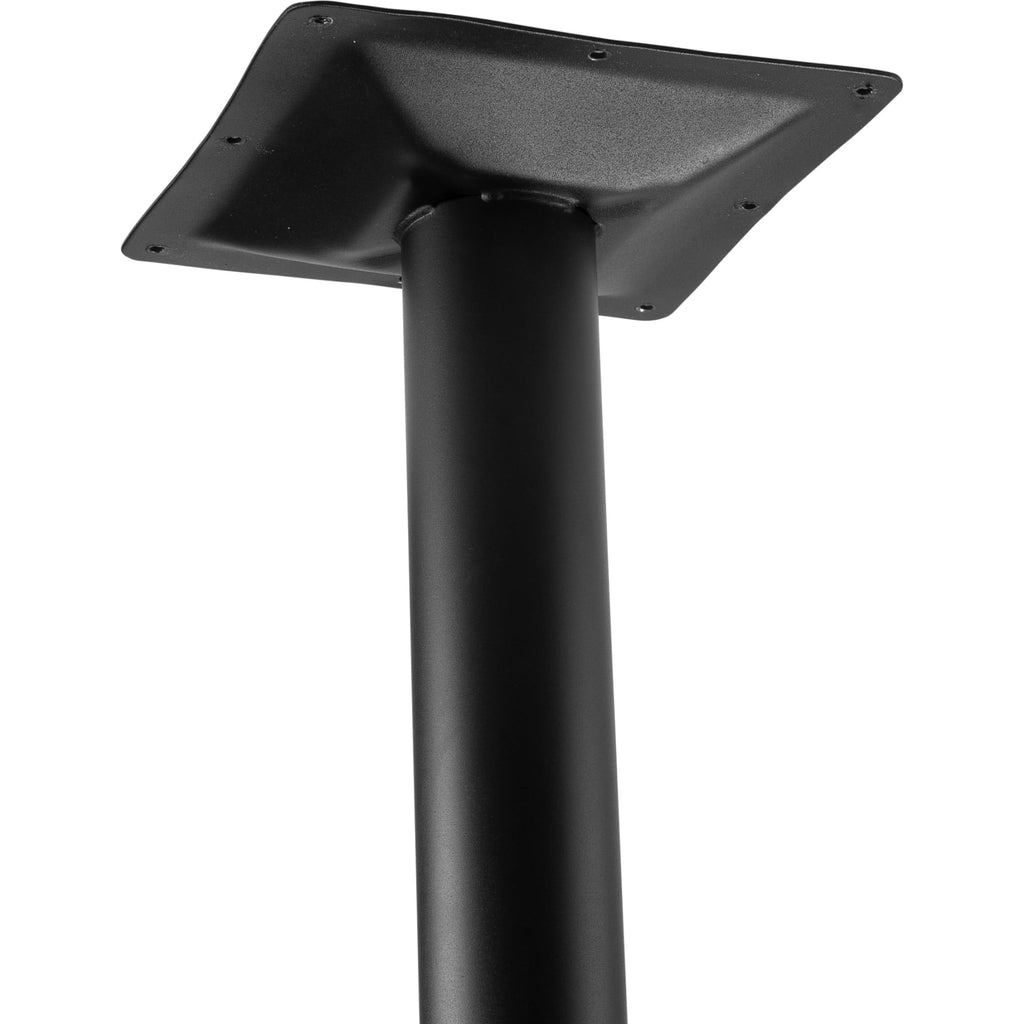 National Public Seating Nps 36&Quot; Square Cafe Table With Round Base, 36&Quot; Height, Particleboard Core/T-Mold, Mahogany Top, Black Frame