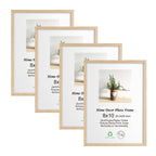 LYYYXGYP 8x10 OAK Wood Picture Frame 4 Pack Wooden Photo Frame Natural Solid Wood Color Frame with Plexiglass for Wall Hanging o