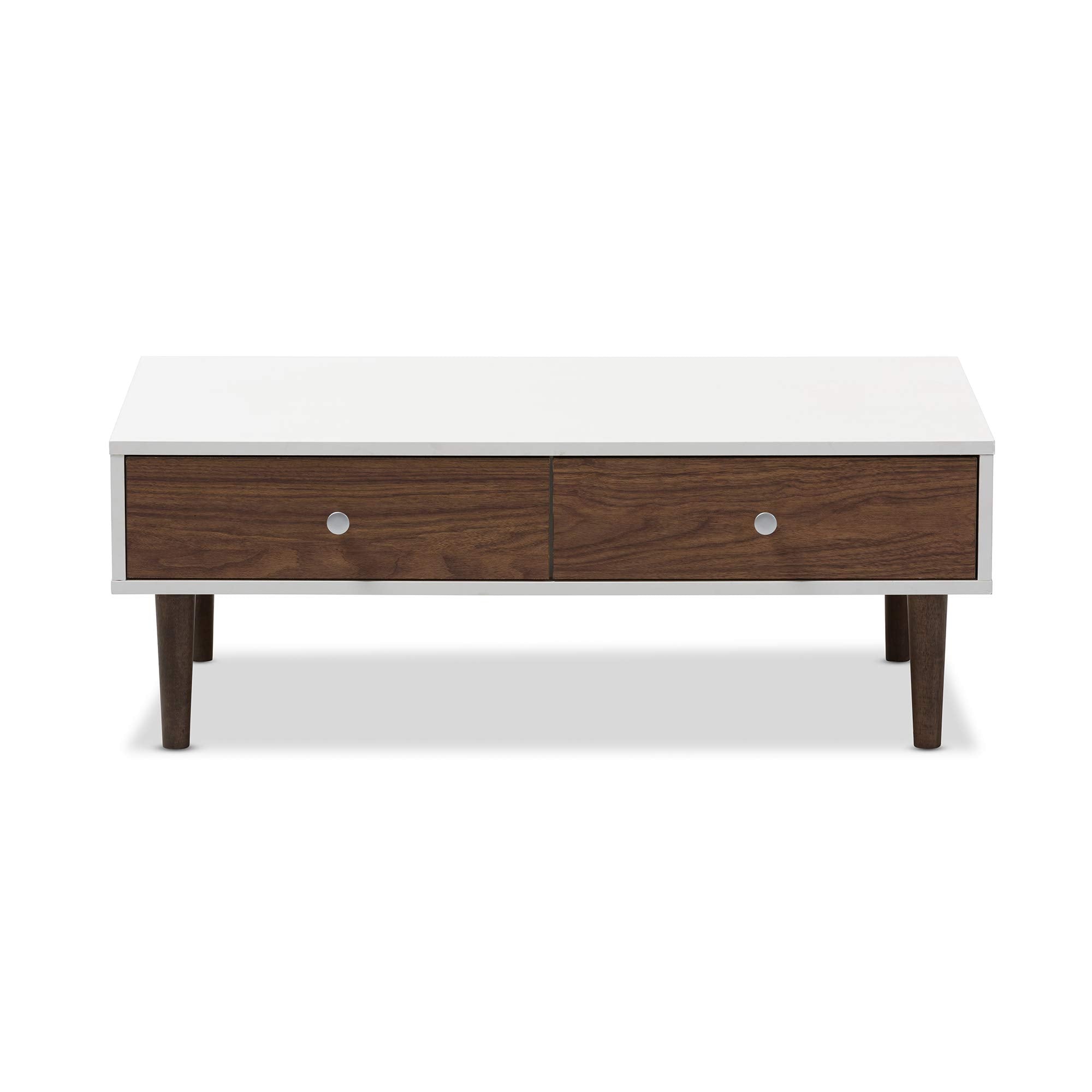 Baxton Studio Gemini Wood Contemporary Coffee Table, White