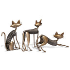 Too-Arts Metal Sculpture Iron Art Cat Spring Handicraft Crafting Home Decoration Furnishing Craft