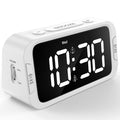 Odokee Digital Dual Alarm Clock for Bedroom, Easy to Set, 0-100% Dimmer, USB Charger, 5 Sound Adjustable Volume, Weekday/Weekend