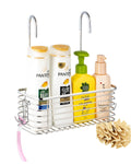 YQh hanging shower rack, bathroom storage rack, shampoo bracket, the back hook can be rotated, and can be hung on the faucet or 